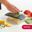 Mandoline Multifonctionnelle Avec Récipient - Vert / Gris