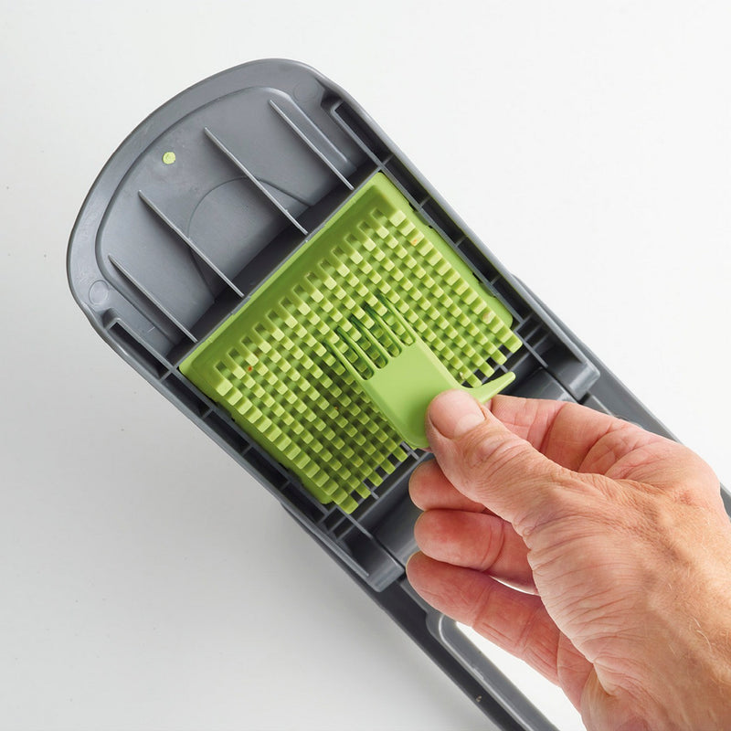 Mandoline Multifonctionnelle Avec Récipient - Vert / Gris
