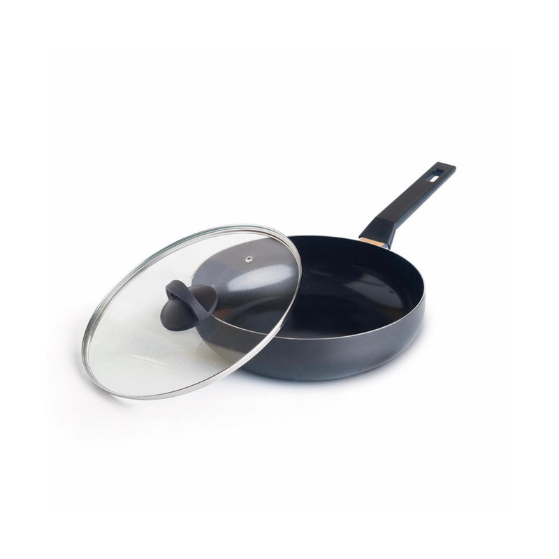 Sauteuse Avec Poignée En Bakélite + Couvercle - Noir