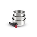 Batterie De Cuisine 4 Pièces En Acier Inoxydable