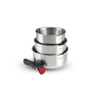 Batería De Cocina 4 Piezas En Acero Inoxidable