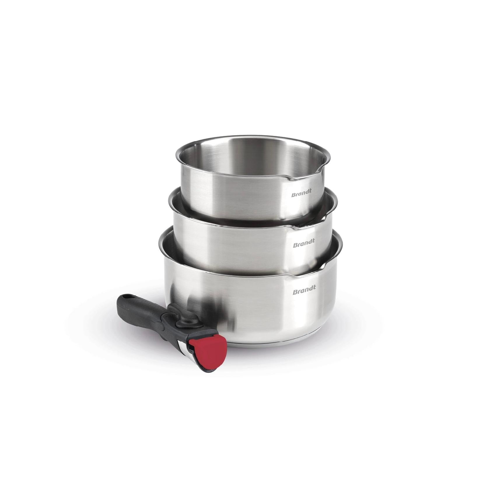Batería De Cocina 4 Piezas En Acero Inoxidable