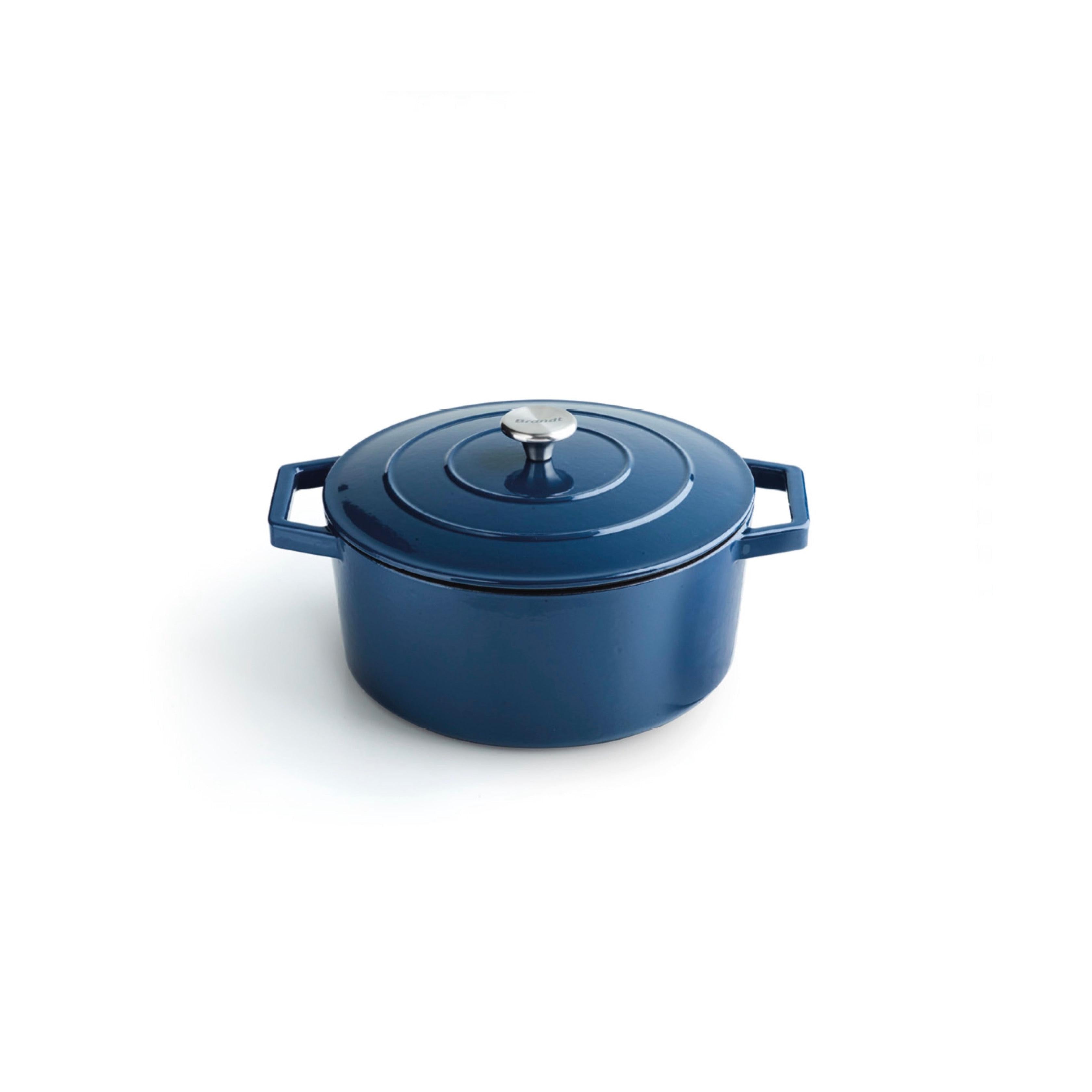Cocotte En Fonte D'Acier Ronde - Bleu