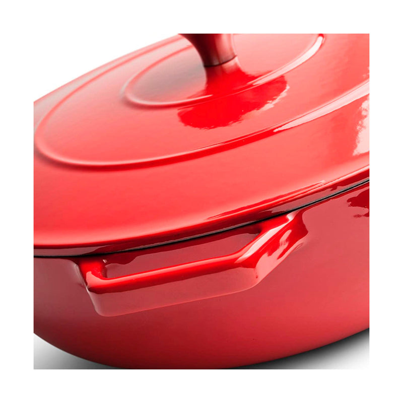 Sauteuse En Fonte D'Acier Ronde - Rouge