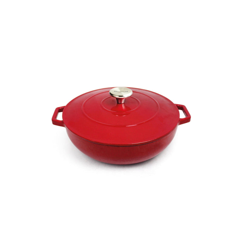 Sauteuse En Fonte D'Acier Ronde - Rouge