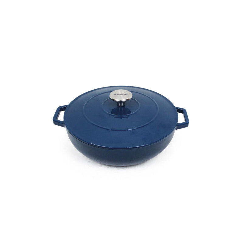 Sauteuse En Fonte D'Acier Ronde - Bleu