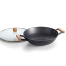 Wok Nid D'Abeille Avec Couvercle - Noir