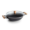 Wok Nid D'Abeille Avec Couvercle - Noir