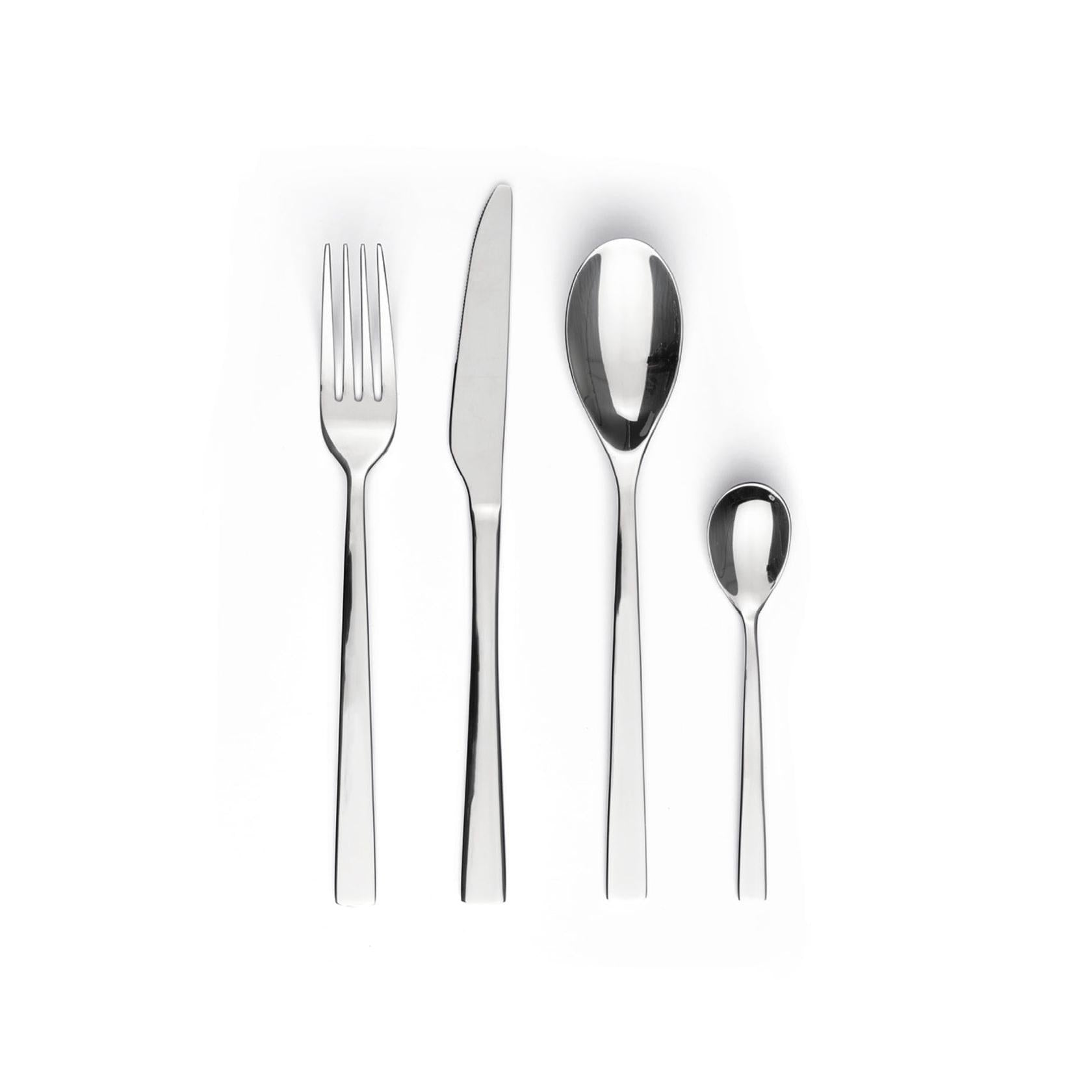 24-Piece Cutlery Set - Stainless Steel Polished Finish