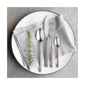 Bestickset 24 delar med hamrat handtag - Rostfritt stål med blank finish