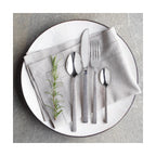Bestickset 24 delar med hamrat handtag - Rostfritt stål med blank finish