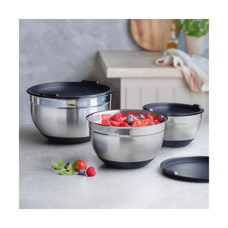 Set De 3 Bols À Mélanger En Acier Inoxydable - Argenté