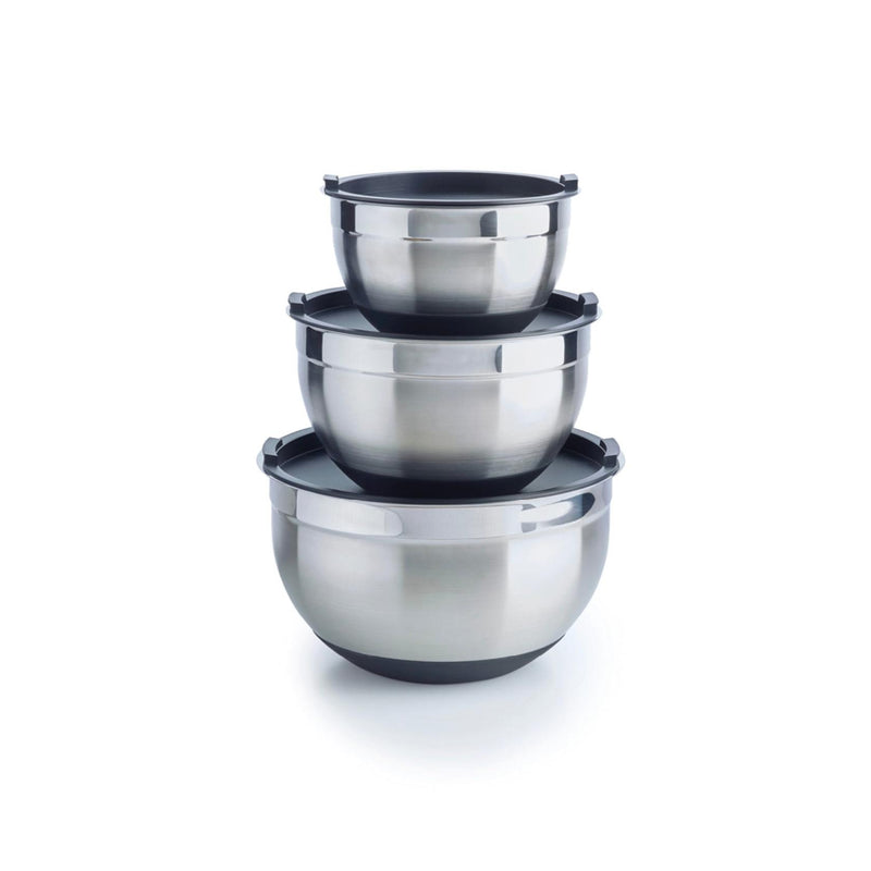 Set De 3 Bols À Mélanger En Acier Inoxydable - Argenté