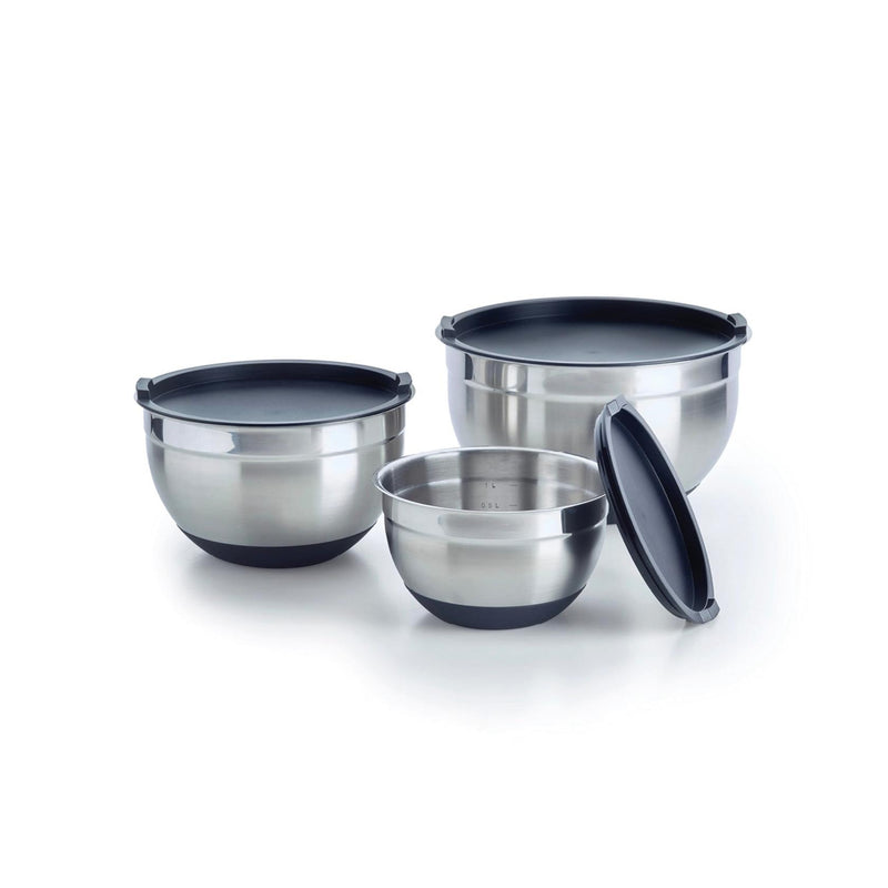 Set De 3 Bols À Mélanger En Acier Inoxydable - Argenté