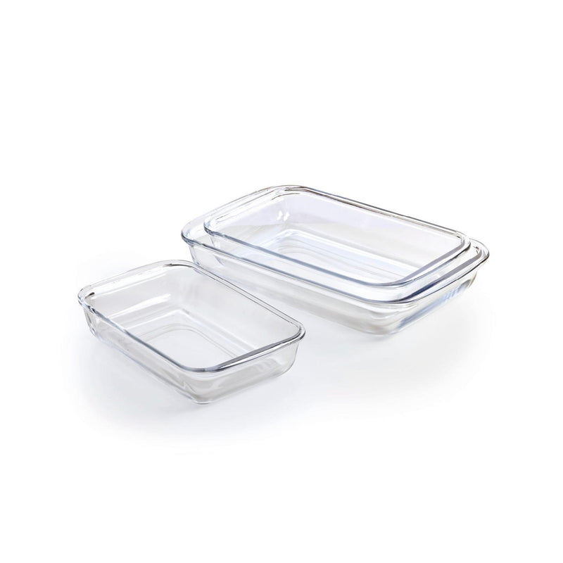 Set De 3 Plats À Four En Verre