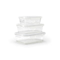 Set De 3 Boîtes En Verre Avec Couvercles Hermétiques