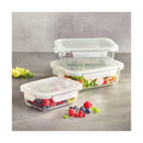 Set De 3 Boîtes En Verre Avec Couvercles Hermétiques