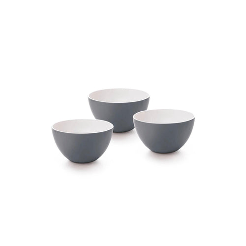 Set De 3 Petits Bols - Mélamine - Gris