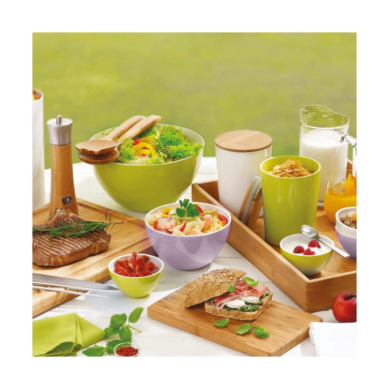 Set De 3 Boîtes De Conservation Hautes Avec Couvercle - Mélamine - Lavande