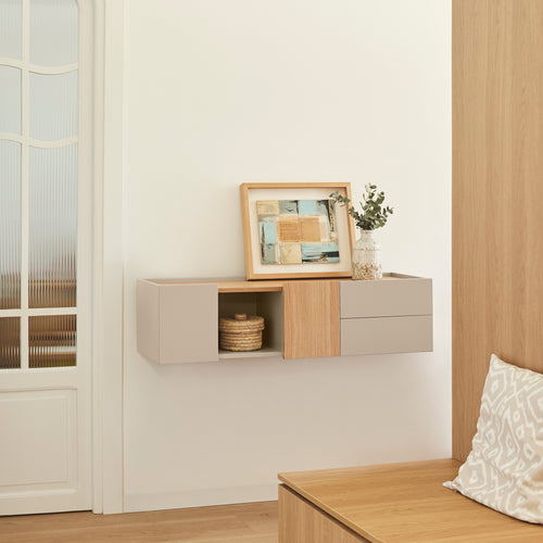 Otto - Console Murale - Sable & Chêne