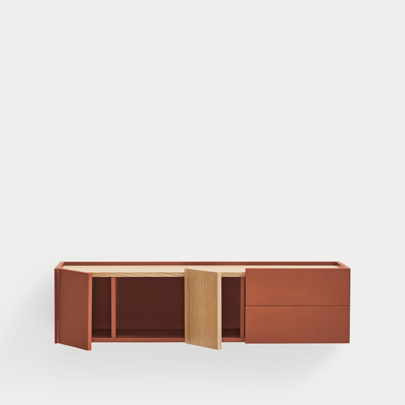 Otto - Console Murale - Carrelage & Chêne