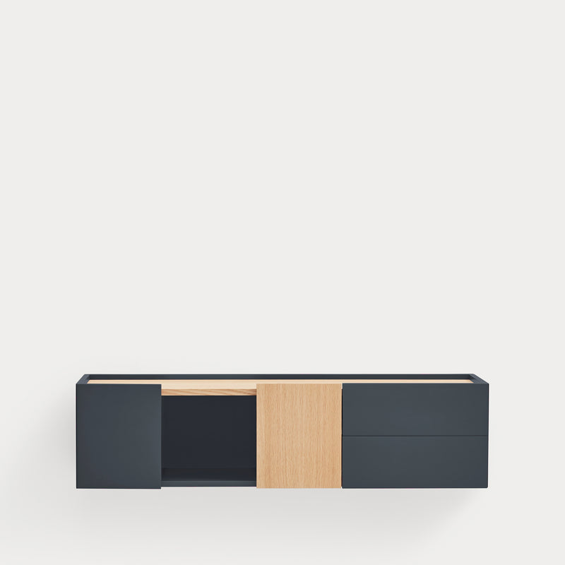 Otto - Console Murale - Gris Anthracite