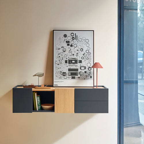 Otto - Console Murale - Gris Anthracite