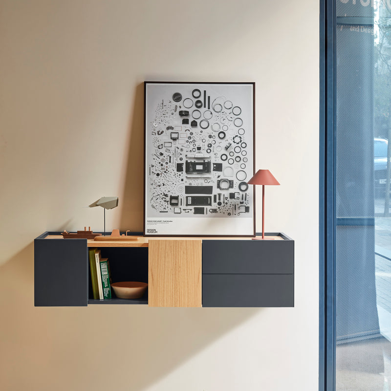 Otto - Console Murale - Gris Anthracite