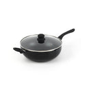 Wok Avec Couvercle En Aluminium Granite - Noir