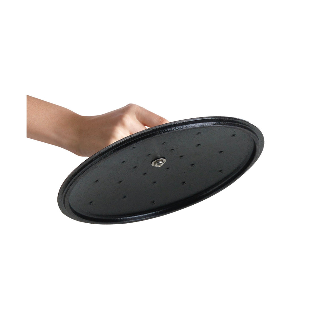 Round Cast Iron Casserole Dish - Black