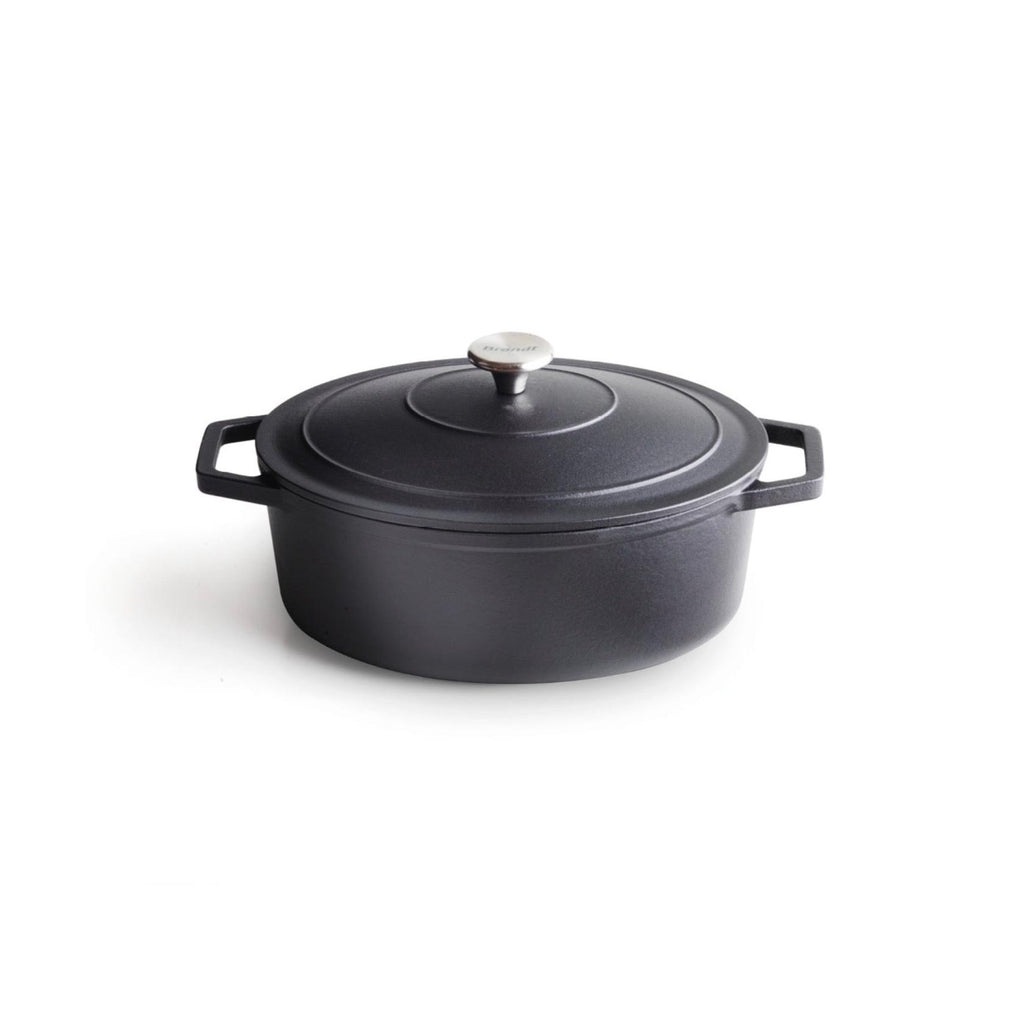 Cocotte Ovale En Fonte - Noir