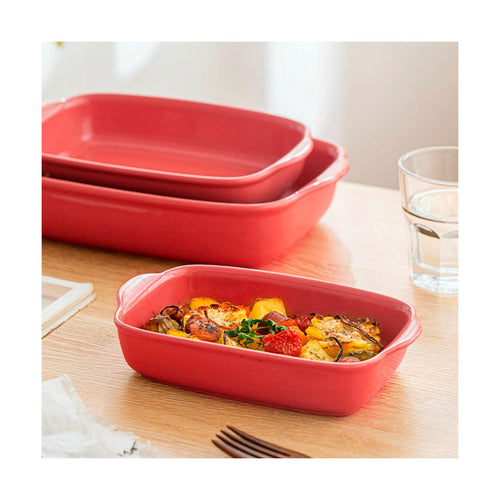Set De 3 Plats À Four En Céramique - Rouge