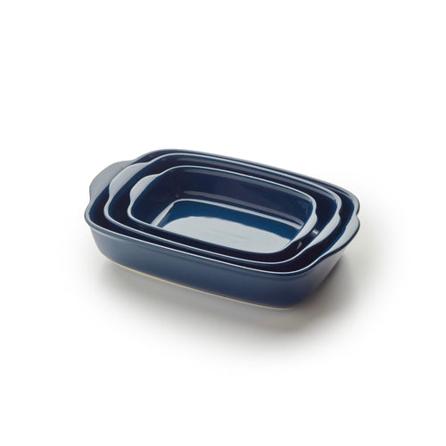 Set De 3 Plats À Four En Céramique - Bleu
