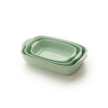 Set De 3 Fuentes Para Horno En Cerámica - Verde Pastel
