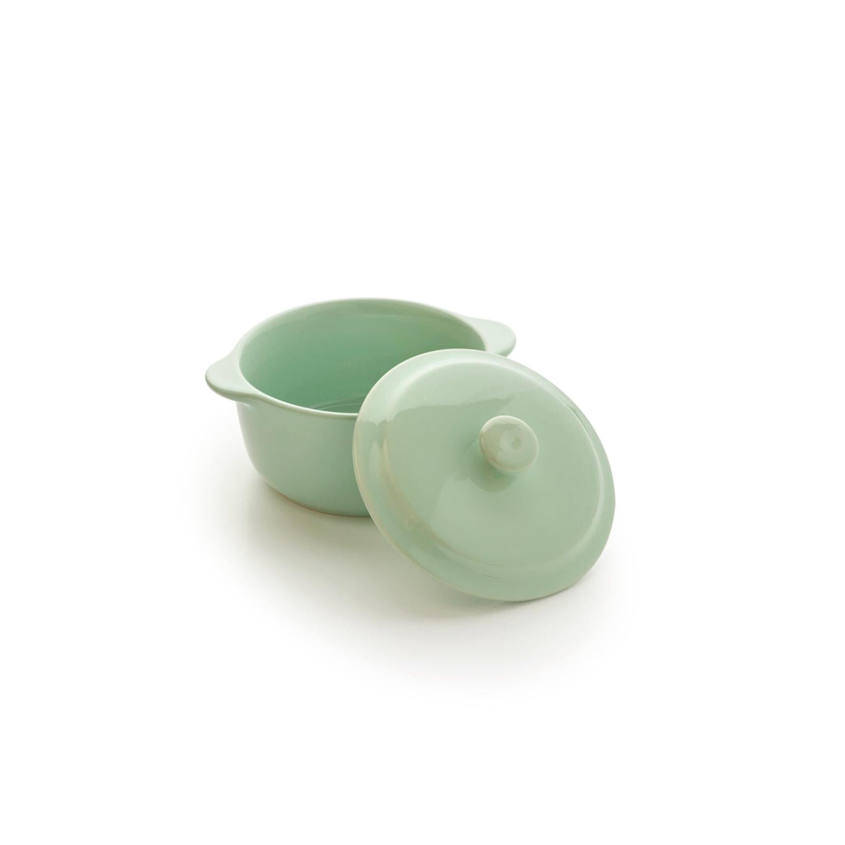 Set De 4 Mini-Cacerolas Redondas - Verde Pastel