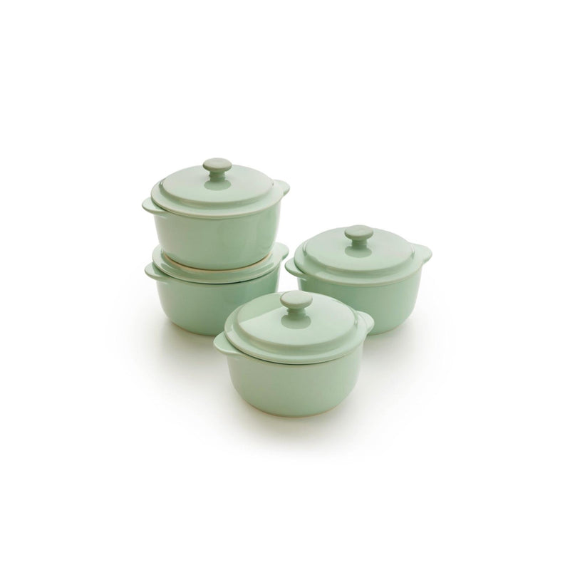 Set De 4 Mini-Casseroles Rondes - Vert Pastel