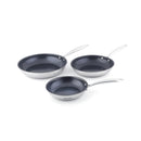 Set De 3 Poêles Anti-Adhésives Triply - Argenté