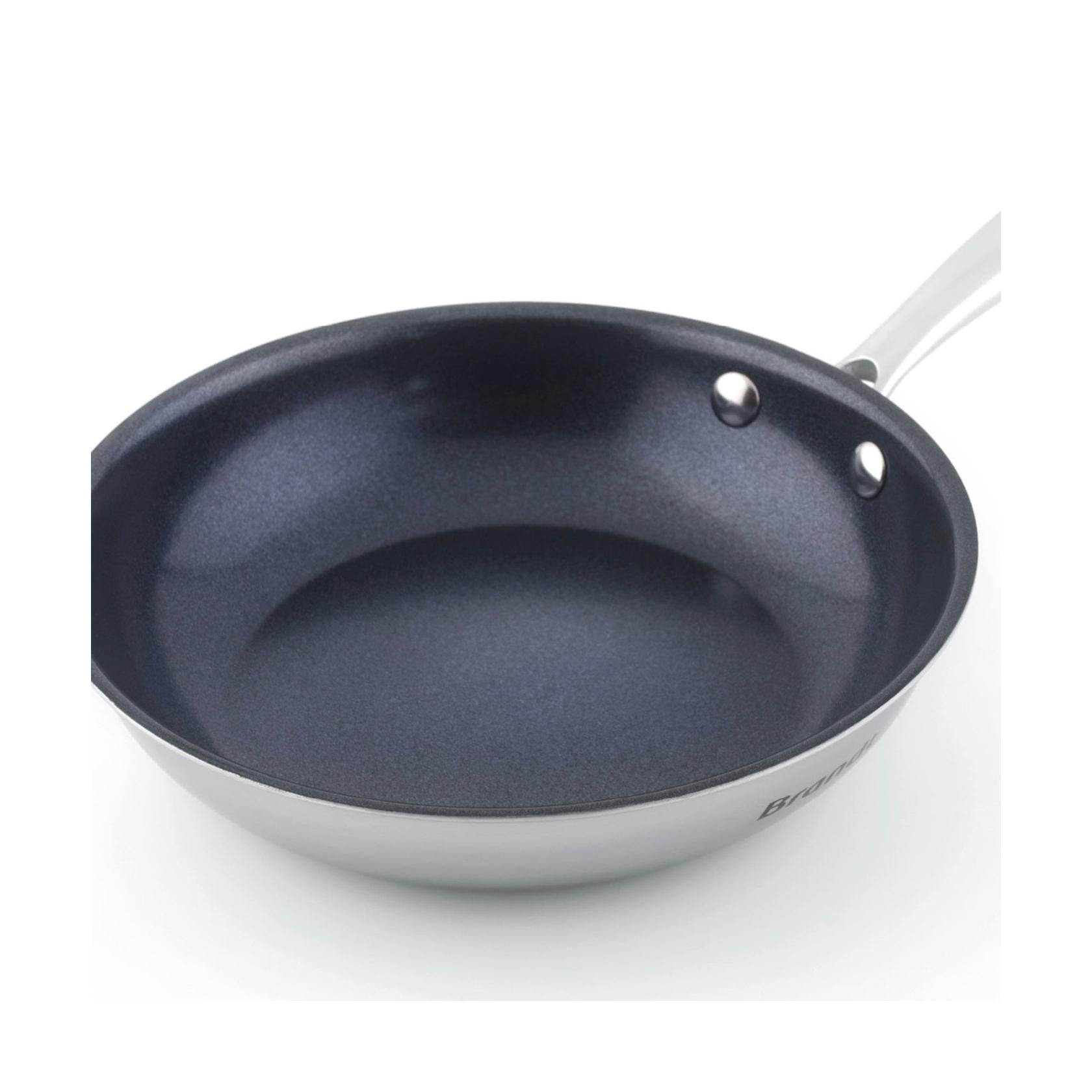 Set of 3 Triply Non-Stick Frying Pans - Silver