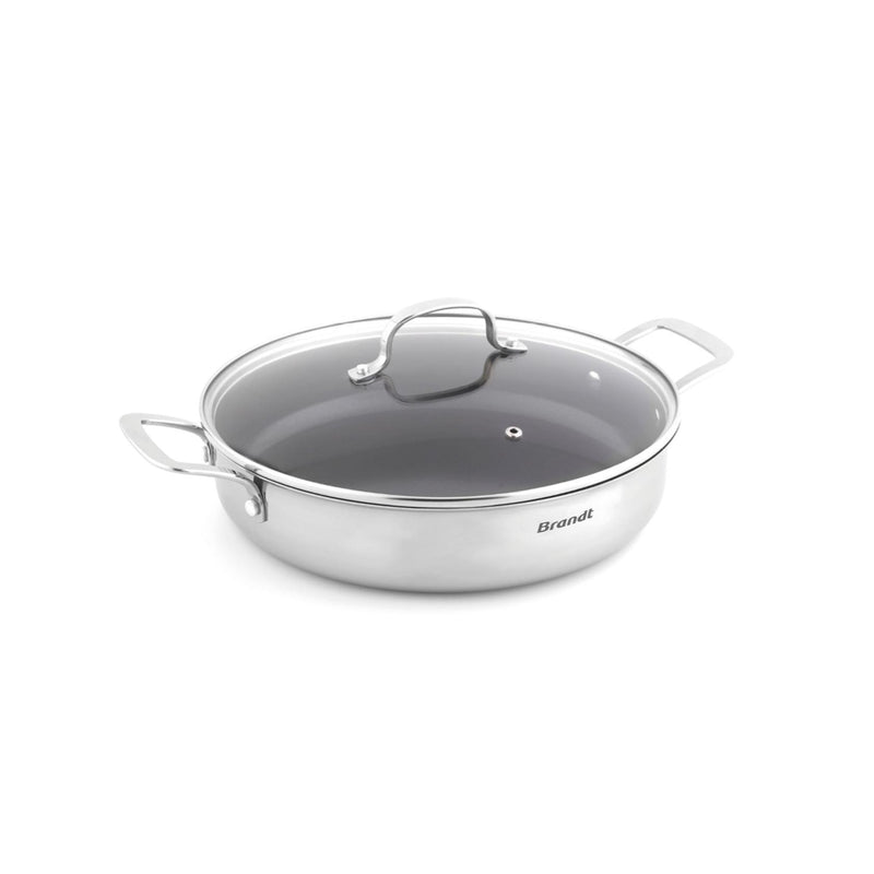 Sautoir Anti-Adhésif Triply Avec Couvercle - Argenté