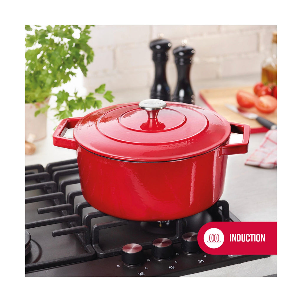 Stackable 4-Piece Cookware Set - Red