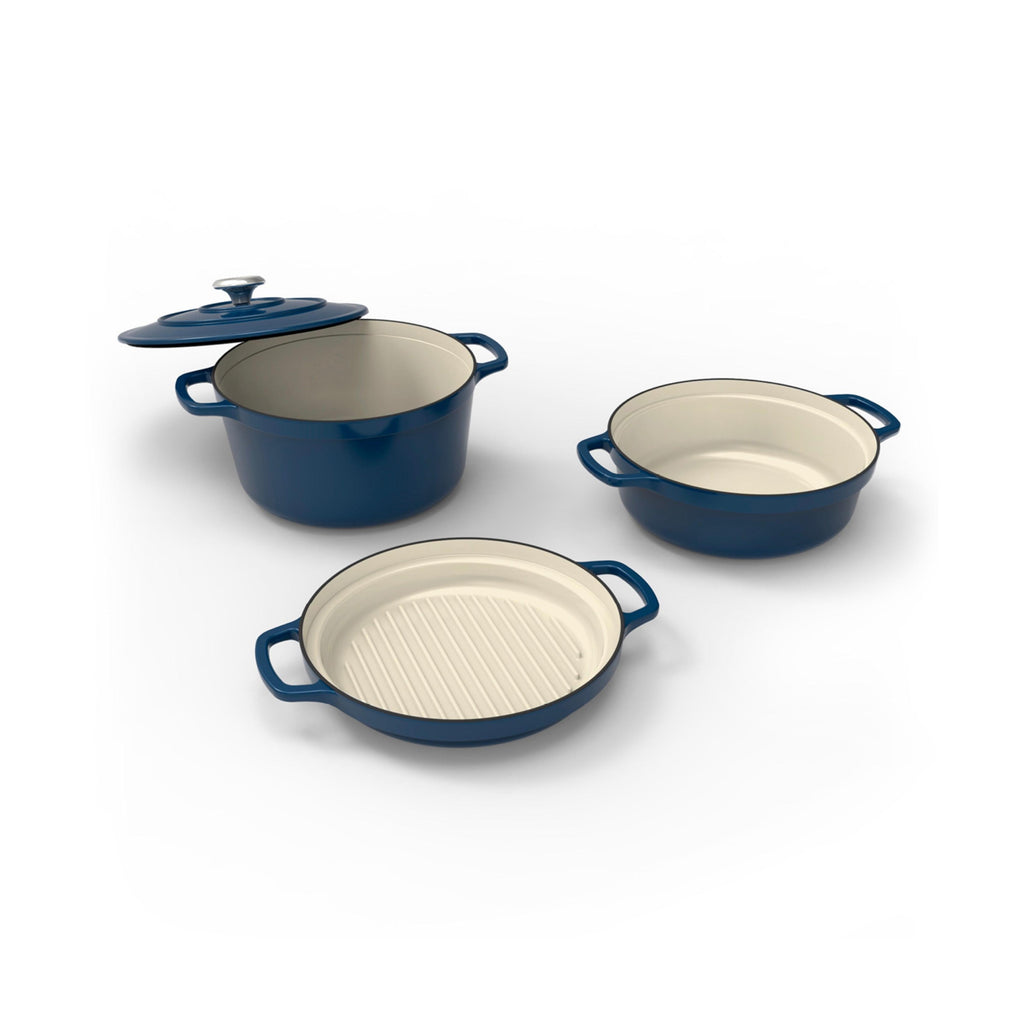 Stackable Cookware Set 4 Pieces - Blue