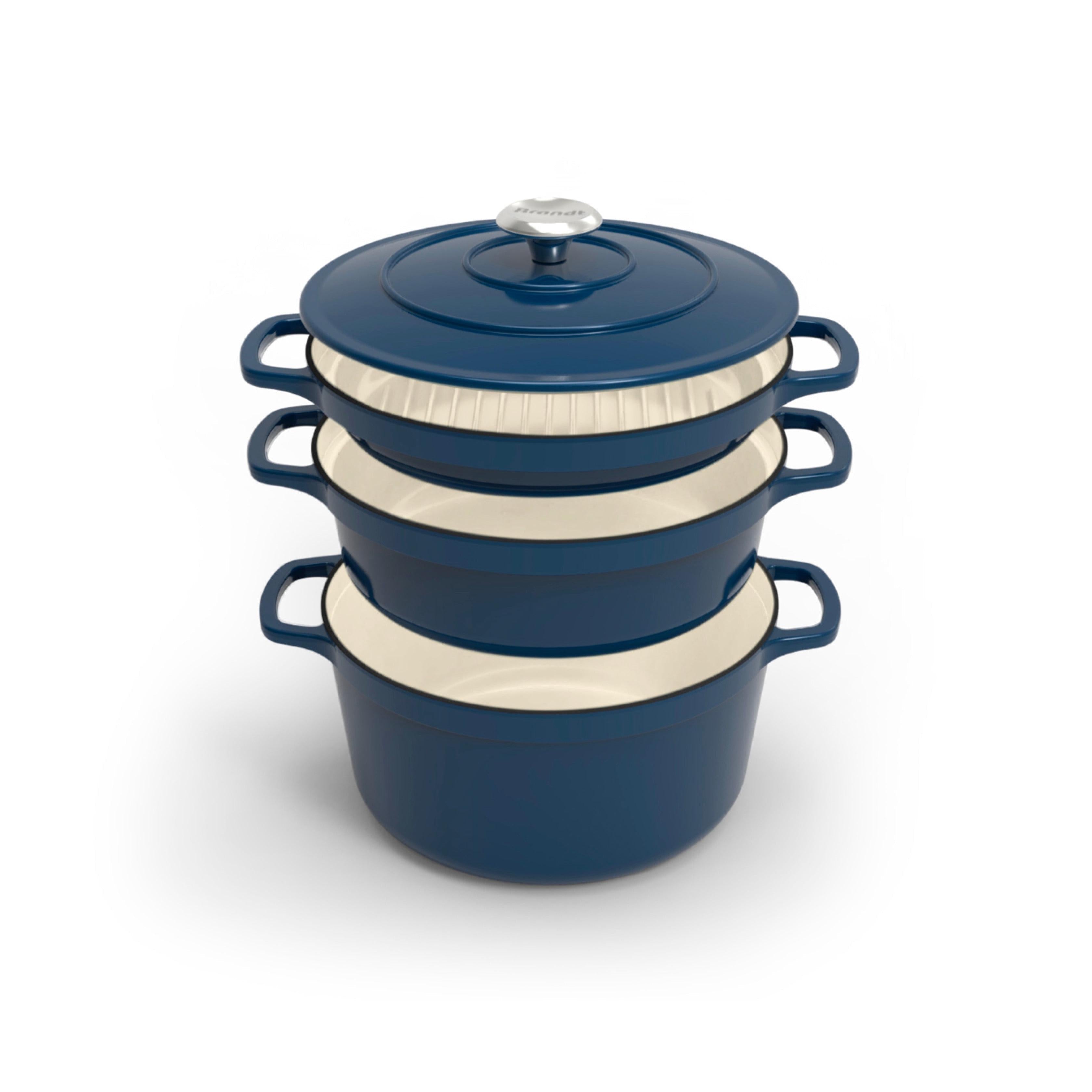 Stackable Cookware Set 4 Pieces - Blue
