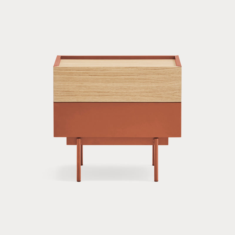 Otto - Table De Chevet - Carrelage & Chêne