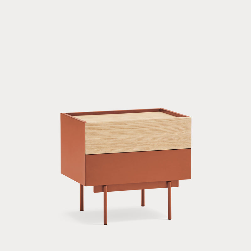 Otto - Table De Chevet - Carrelage & Chêne