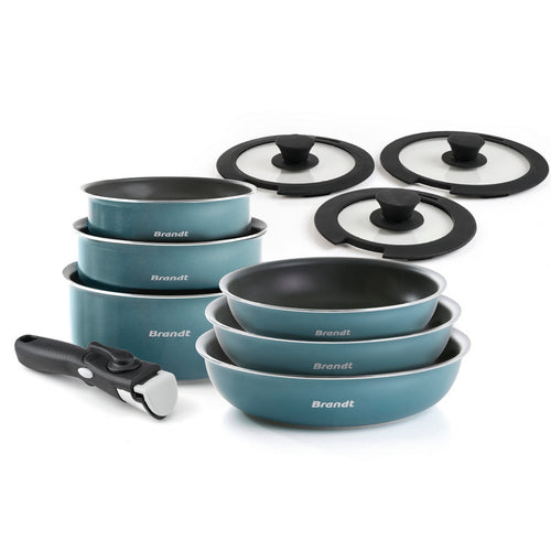 Batterie Empilable Avec Poignée Amovible 10 Pièces - Bleu Orage