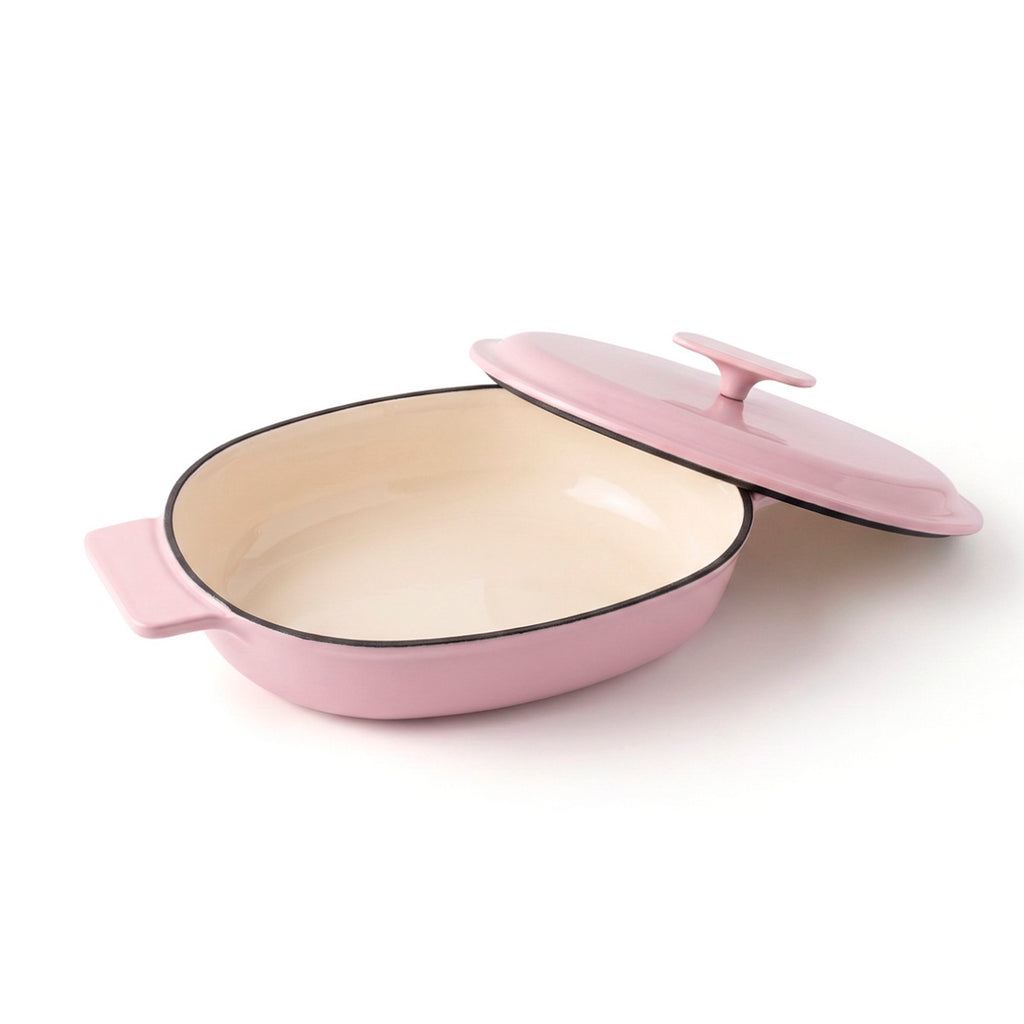 Cocotte Ovale Avec Couvercle - Rose