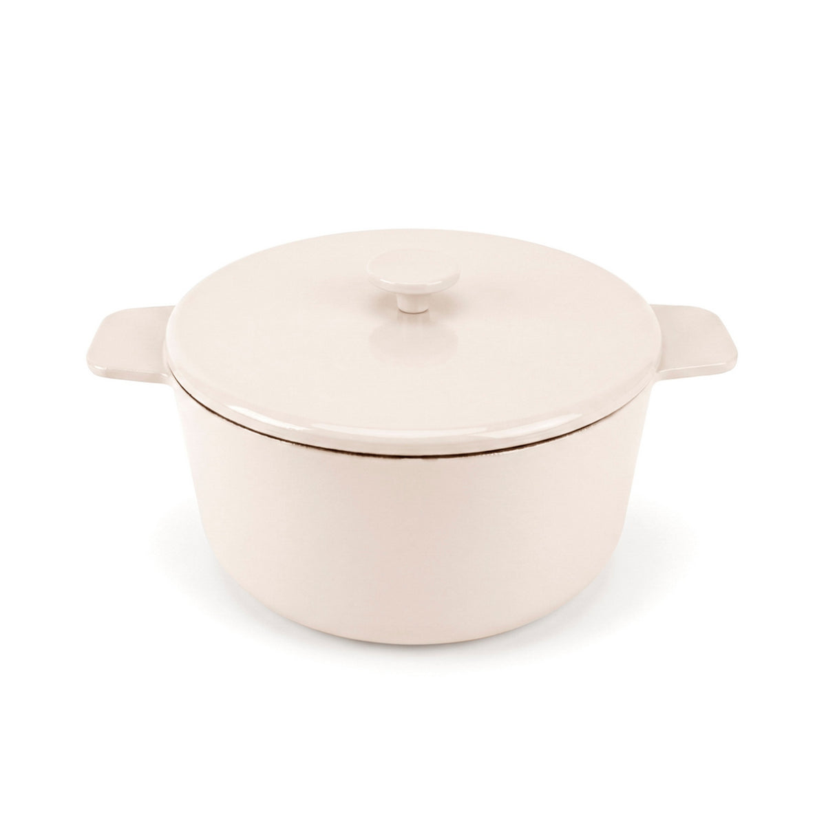 Cocotte rotonda con coperchio - crema