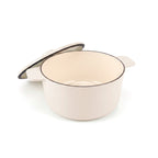 Cocotte rotonda con coperchio - crema