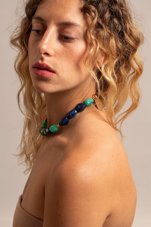 Bijoux Collier Daya Vert 40 Cm