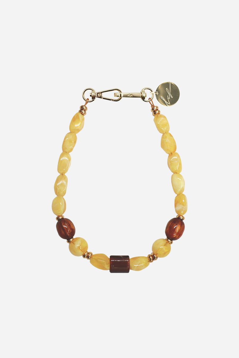 Bijoux Collier Dolly Jaune 40 Cm